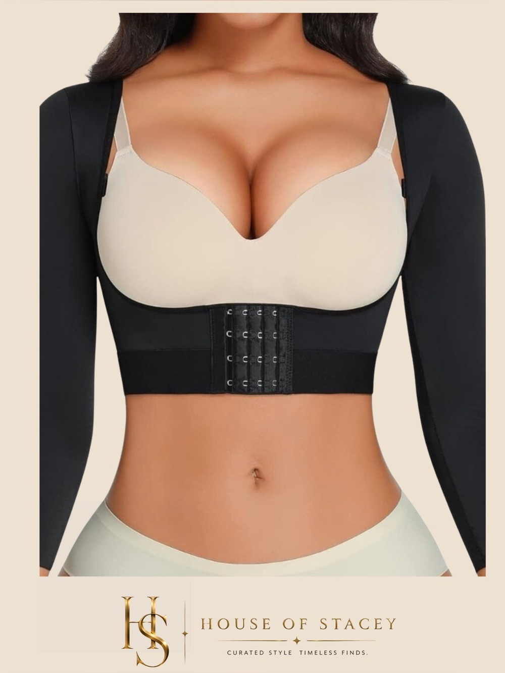Post Surgery Compression Arm Shaper Shrug Slimming Compression Small Black